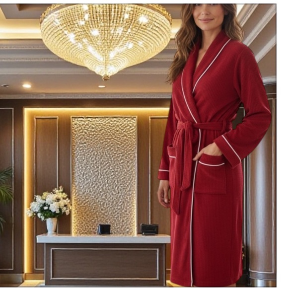 kate spade Other - Luxurious ❄️Kate Spade Red Velour Bath Robe